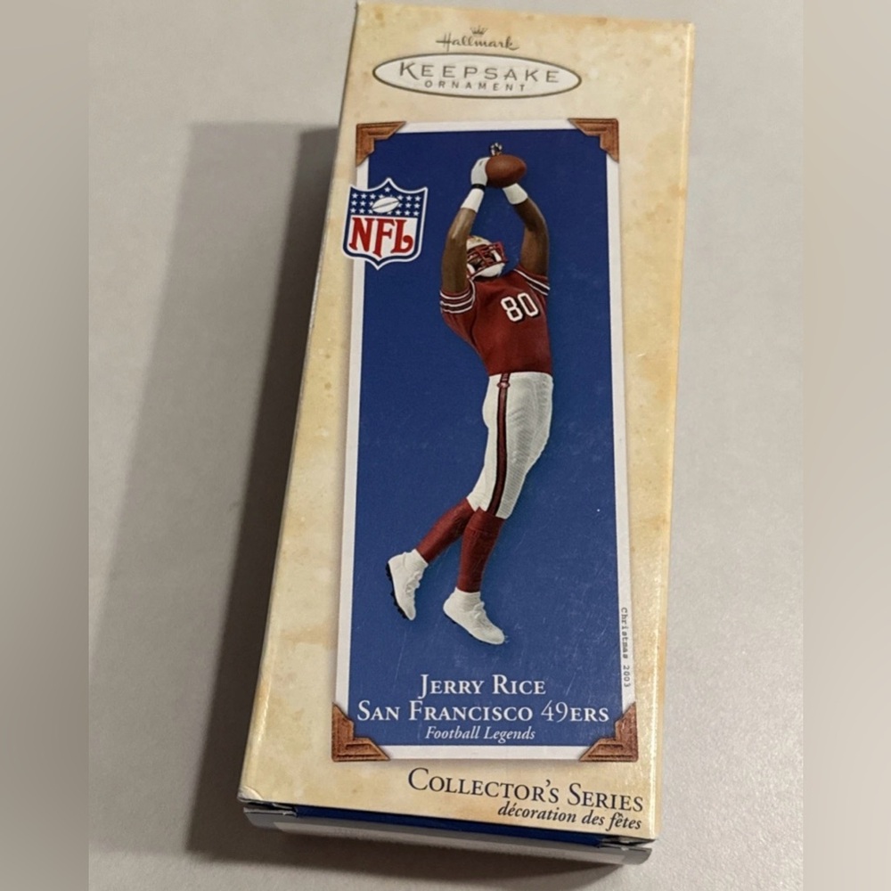 Hallmark Jerry Rice Keepsake Ornament San Francisco 49ers Football Legends 2003
